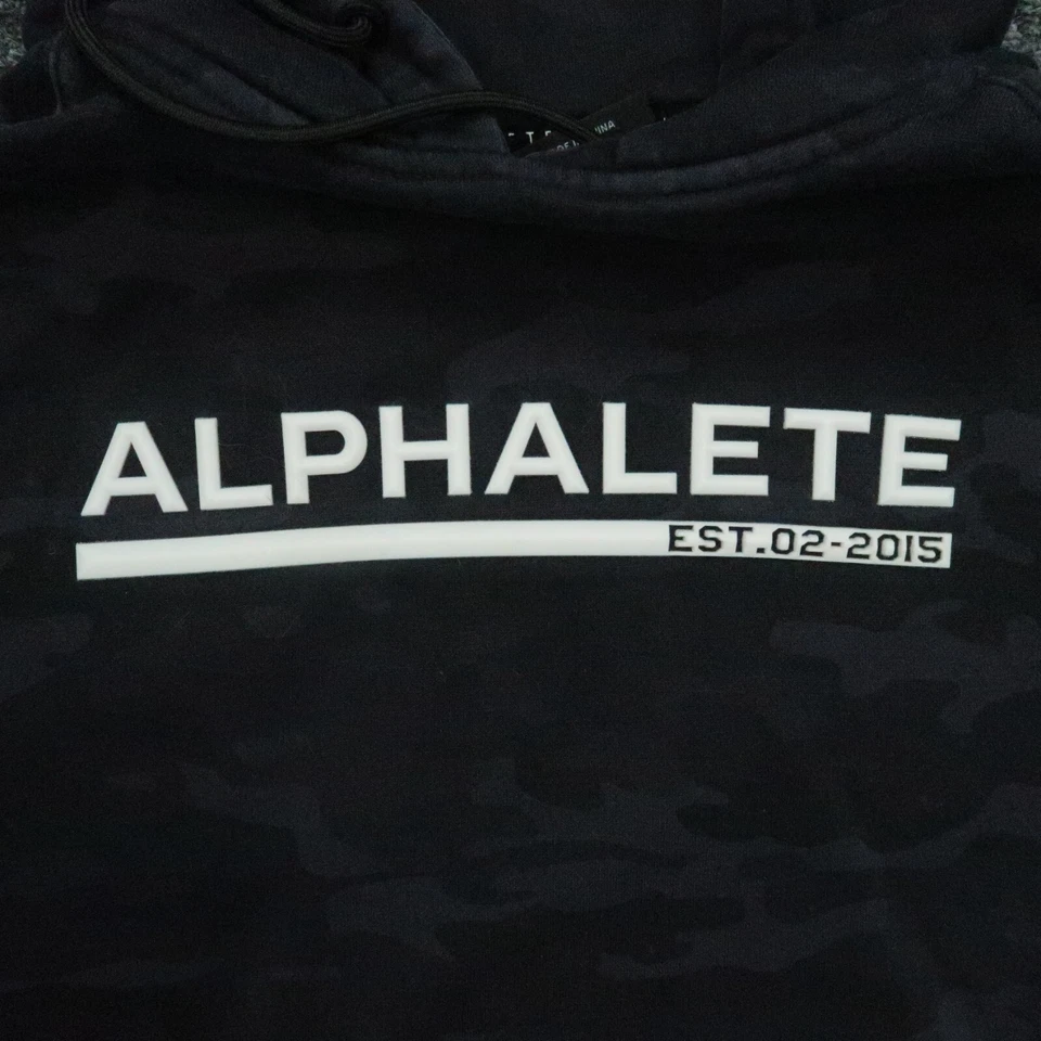 Толстовка с капюшоном мужская Alphalete средний синий камуфляж пуловер карманы с капюшоном производительность - Изображение 4 из 4