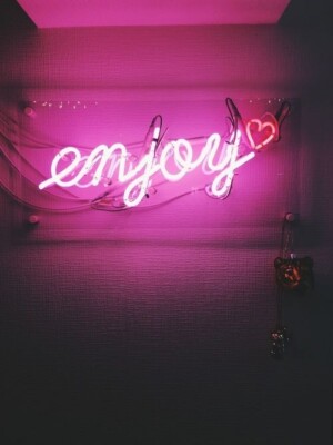 20''x8'' Enjoy Love Heart Acrylic Neon Sign Lamp Light Artwork Wall Glass Bar QL