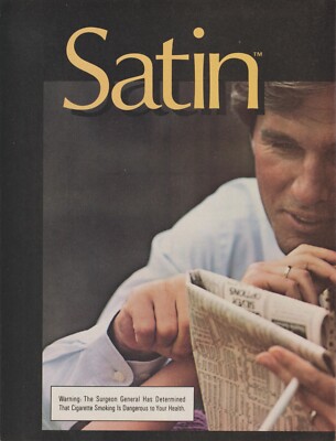 1984 Satin Cigarettes - Couple Work Newspaper Crossword Puzzle - 2 Page  Print Ad