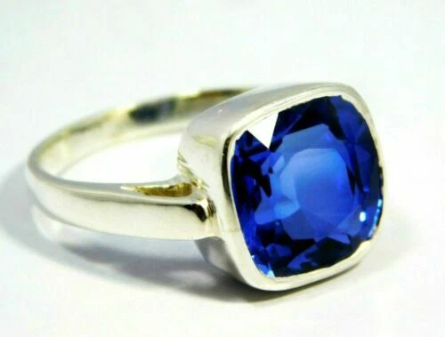 Anelli di lusso in argento sterling pietra principale zaffiro