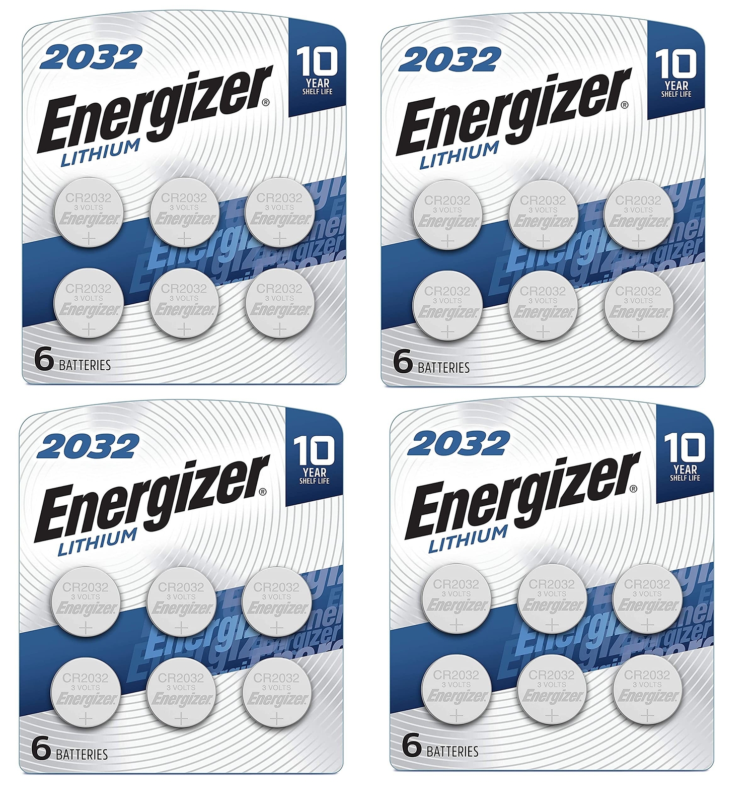 Energizer CR2032 Batteries, 3V Lithium Coin Cell 2032 Watch Battery,White (24...
