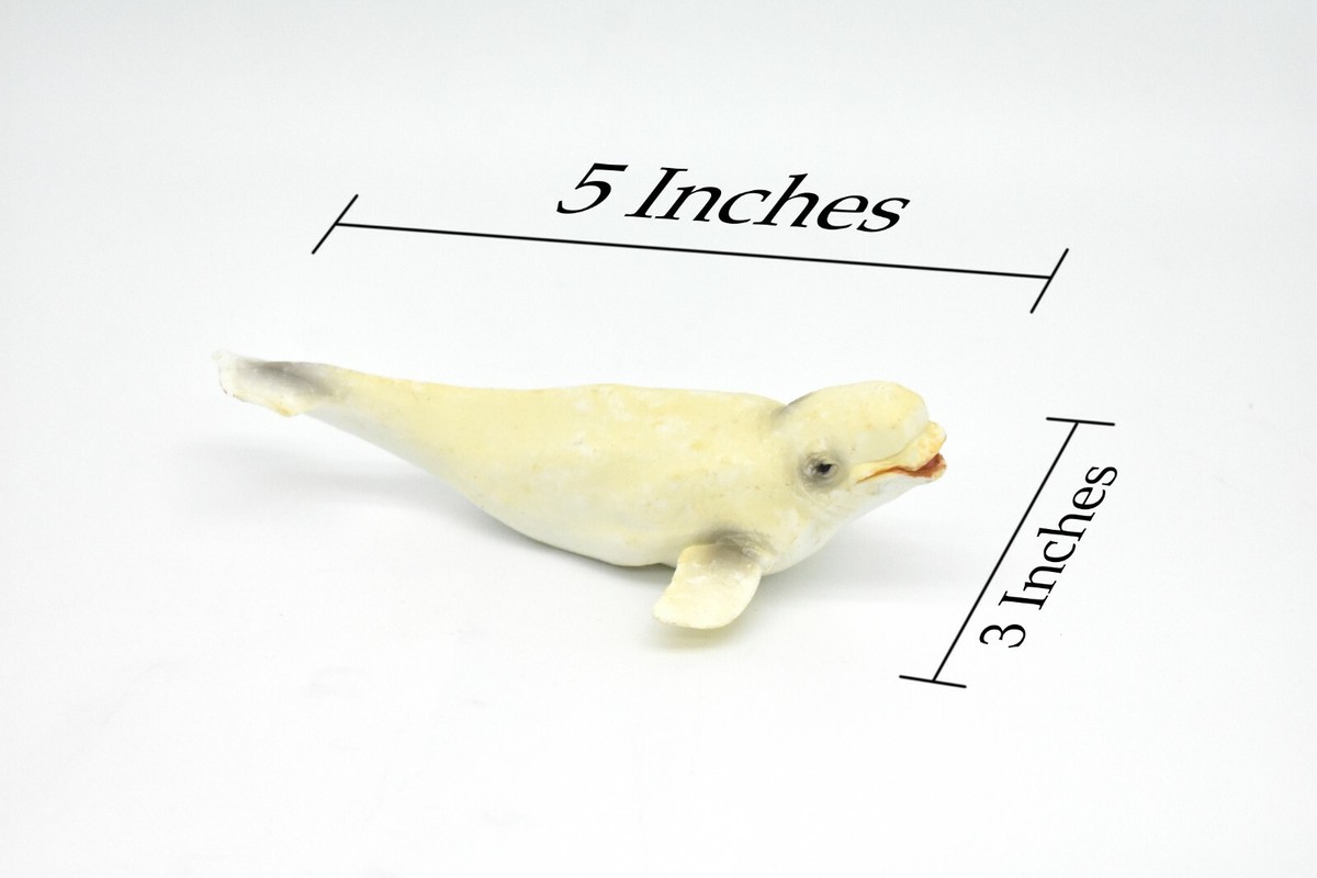 Beluga Whale Toy, Model, Figure, Rubber Replica, Hand Painted 5