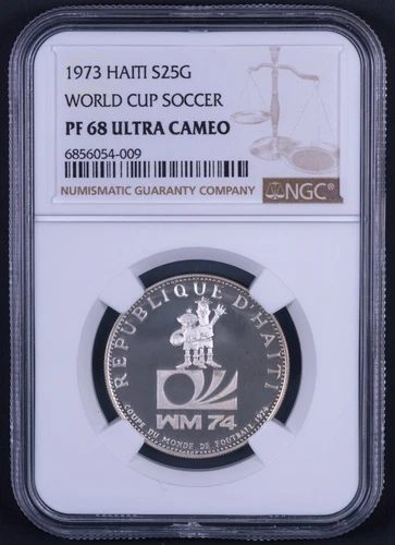 1973 Haiti S25G - World Cup Soccer Silver - NGC PF68 - RB009