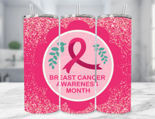 Breast Cancer Awareness Sublimation Stainless Steel Tumbler Straw - 20 Oz 9