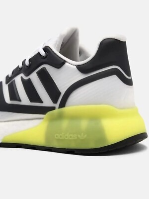 MEN'S Adidas Originals ZX 2K Boost Futureshell White Acid Yellow