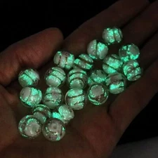Artsy Crafts 20 Pcs Assorted Glow in The Dark Firefly Beads 12mm European Lam...