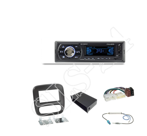 Caliber RMD050DAB-BT Opel Vivaro ab 2014 2-DIN Blende schwarz + ISO-Adapter - Bild 1 von 2