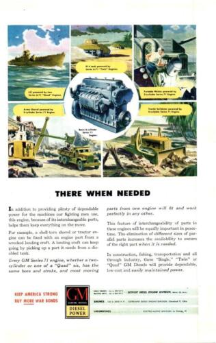 General Motors Diesel Magazine Ad Print Design Advertising - Picture 1 of 6