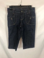 Gitano Womens Size 6 Blue Mid-Rise Bermuda Denim Jean Shorts