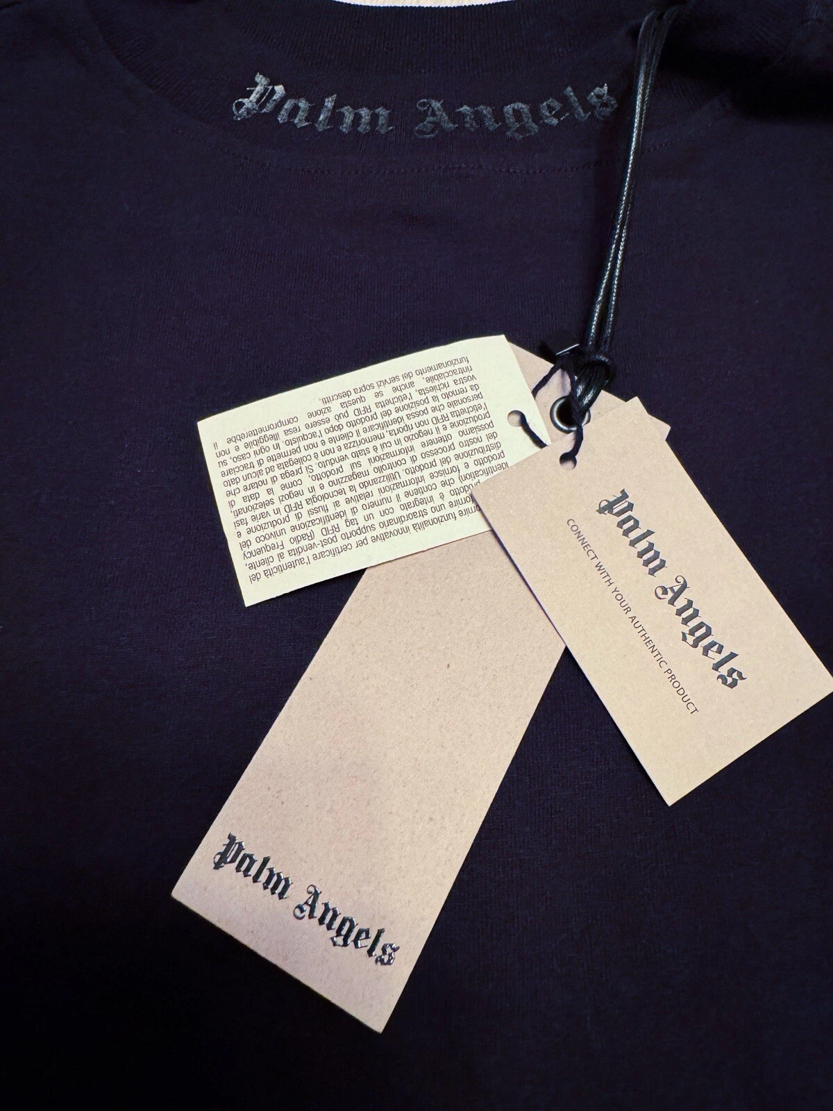 Mini abito sopra logo glitterato Palm Angels XXS nuovo con etichette