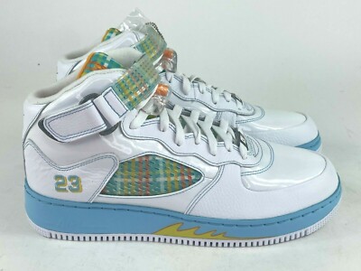 Nike Air Jordan Fusion AJF 5 Blue Chill Yellow Easter Men's