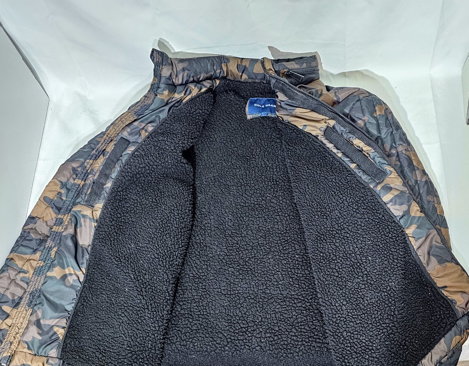 Cole Haan fleece lined quilted jacket. Men's XL Excellent Condition image 10