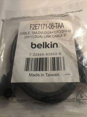 Belkin F2E7171-06-TAA Cable TAA DVI-D(24+1) to Dual Link Cable 6 