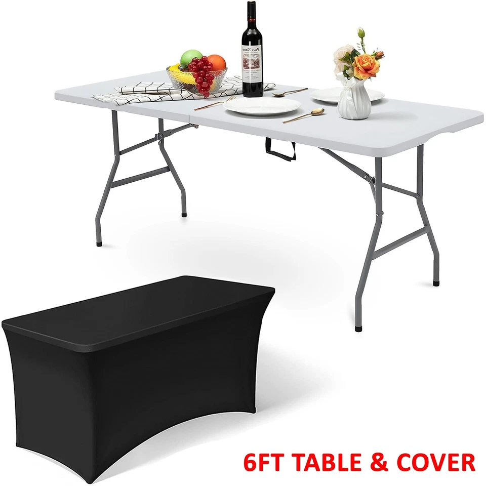 6ft Folding Table Trestle Camping Party Picnic BBQ Stall Garden Indoor Outdoor - Image 1 of 1