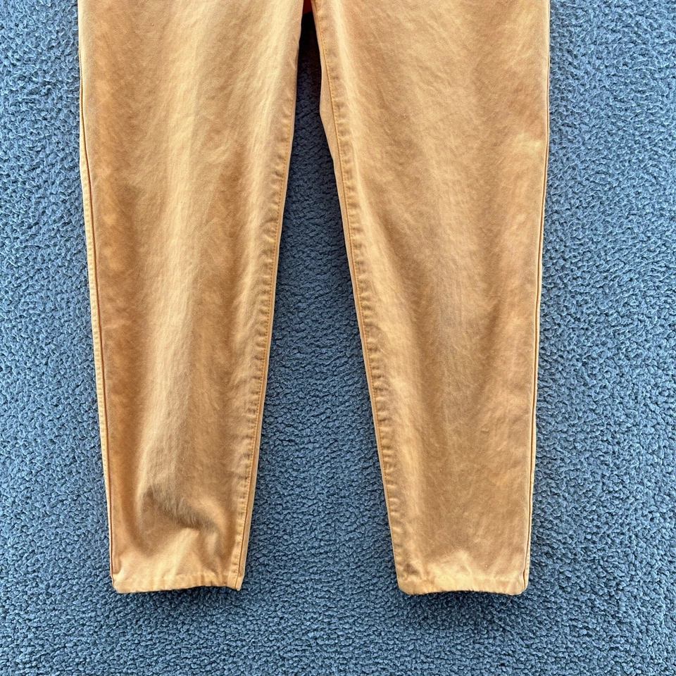 Antigo Jeans Feminino Escada Margaretha Ley 26X27 Laranja Cônico Anos 80 Cintura Alta Itália - Imagem 2 de 4