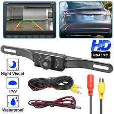 170° Car Rear View Reverse Backup Parking Camera HD Night Vision Waterproof 7LED