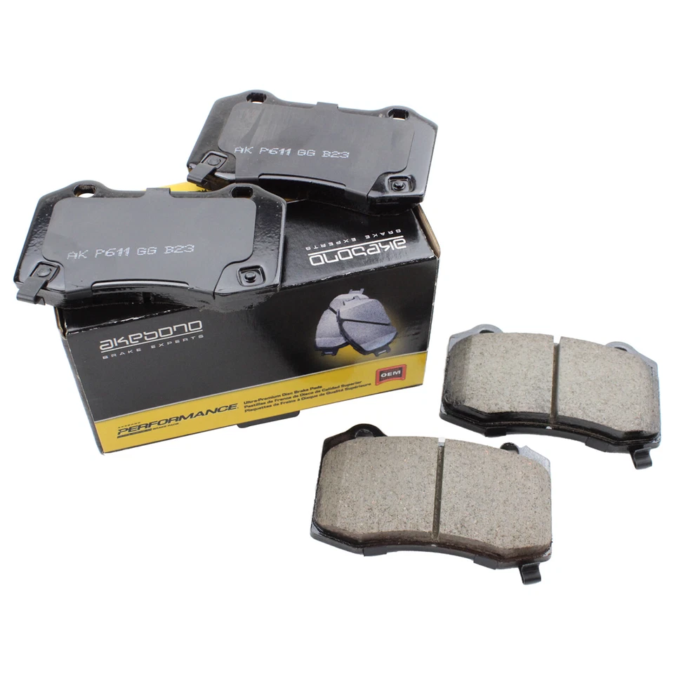 Комплект задних тормозных колодок Akebono Performance для Caddy Chevy 300 Dodge Jeep Hyundai - Изображение 3 из 4