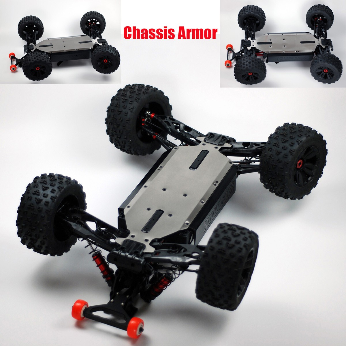 For ARRMA 1/5 8S KRATON/OUTCAST Stainless Steel Chassis