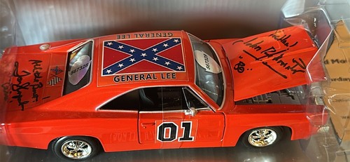 2014 NEWRAY General Lee 1969 Dodge Charger R/T 1:25 Signed Schneider Wopat - Picture 10 of 10