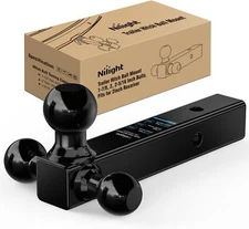 Nilight Trailer Hitch Ball Mount 1-7/8 Inch 2 Inch 2-5/16 Inch Balls Fits 2 Inch