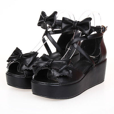 Gothic Goth Sweet Lolita Schuhe Shoes sandals Sandalen sandalette Pumps Cosplay