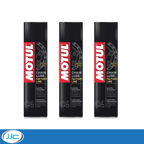 3 x 400ml - Motul C4 Factory Line Motorcycle Chain Lube - Water & Rust Resistant