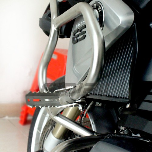 Silver Highway Foot Pegs Pedals Footrest Crash Bar For BMW R 1200GS LC 2013-2017 - Picture 6 of 10