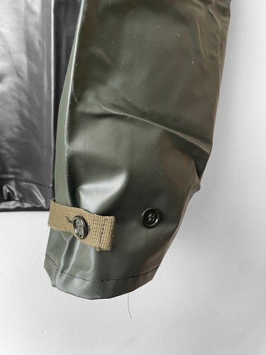 Vintage 1970s Italian Foul Weather Raincoat Smock Jacket - Hooded - Medium - Picture 13 of 22