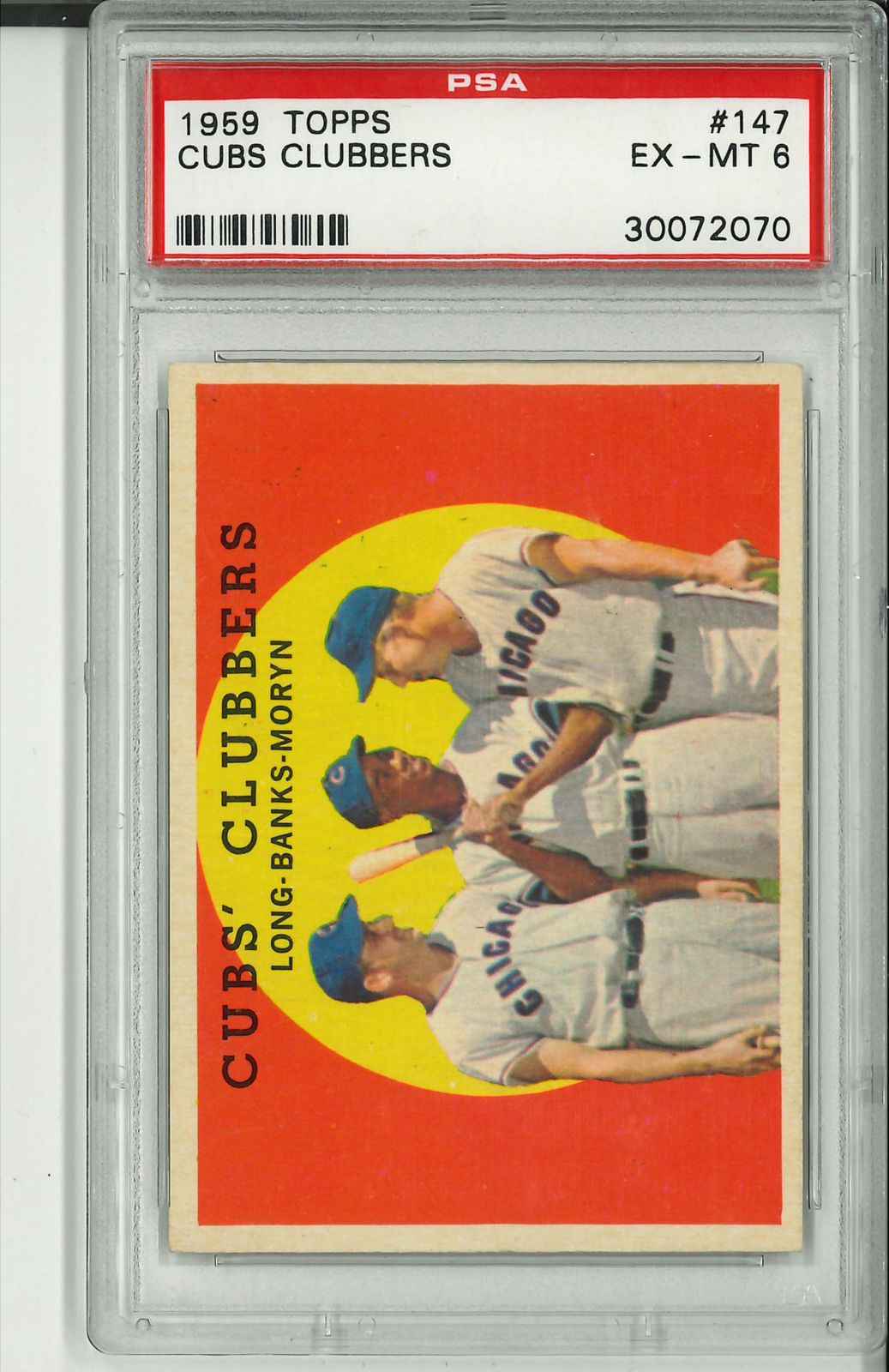 1959年 TOPPS CUBS CLUBBERS #147 PSA 7 1959 Topps Cubs Clubbers