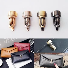 Leather Bag Case Handbag Purse Tuck Lock Column Closure Catch Clasp Buckle