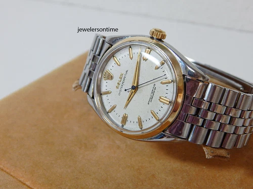 1959 Vintage Rolex Semi Bubble Back 34mm 6332 Bracelet