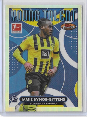 2022 Topps Finest Bundesliga Young Talents Jamie Bynoe-Gittens #FT-JB Rookie RC