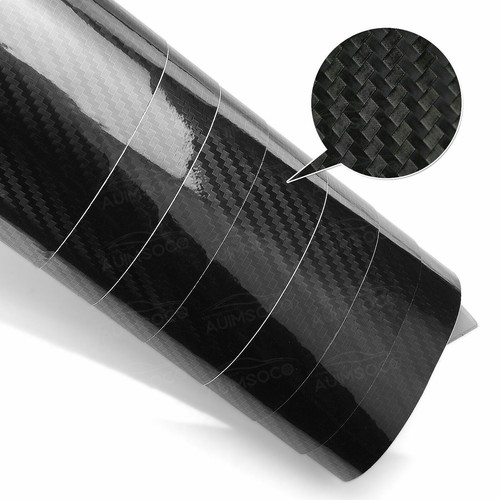 Black Carbon Fiber 12x60 inches 5Years Car Wrap Vinyl Roll with Air Release - Bild 11 von 12