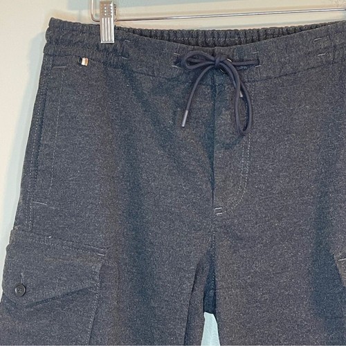 BOSS Cargo Joggers grigio scuro misto cotone/poliestere taglia 32R grigio scuro - Foto 4 di 9