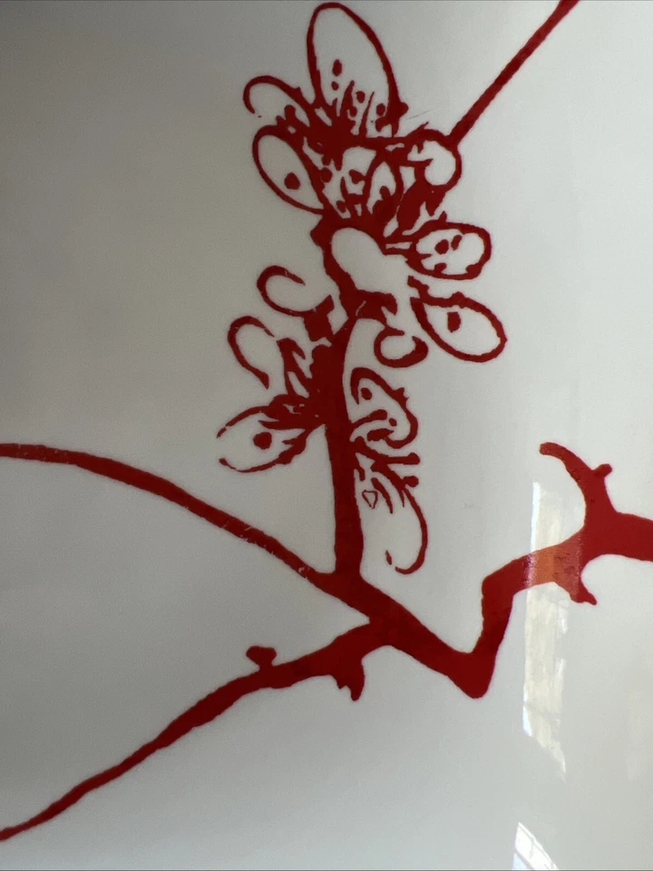 Набор из 2 красных глубоких суповых тарелок с цветочным узором Luminarc Ming 5084094 8 дюймов 20 см - Изображение 4 из 4