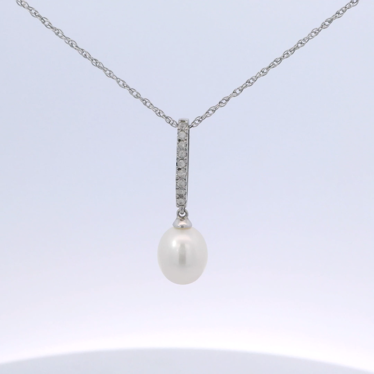 Sterling Silver 8mm Cultured Freshwater Coin Pearl Charm Sterling Silver 8mm Cultured Freshwater Coin Pearl Charm