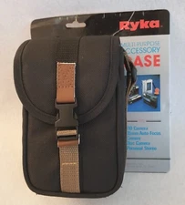 Ryka Multi-Purpose Accessory Case Black/Brown for Camera's, Electronics, etc