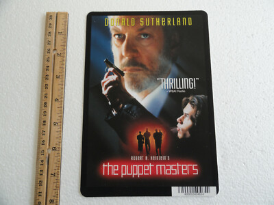 THE PUPPET MASTERS - BLOCKBUSTER VIDEO BACKER CARD 5.5''X8'' *NO MOVIE*
