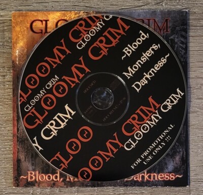 GLOOMY GRIM 'Blood, Monsters, Darkness' CD Promo RARE Black Metal