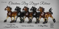 Realistic Bay Digger Clearware Running Clydesdale (Breyer Stablemate Scale)
