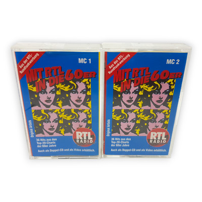 Mit RTL in die 60er 36 Hits aus den Top 20 Charts 1993 2 MC Kassette Audio Radio