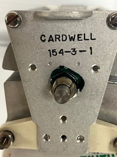 CARDWELL 154-3-1 AIR VARIABLE CAPACITOR, 2 KV, 25-500 pF - Photo 5/5