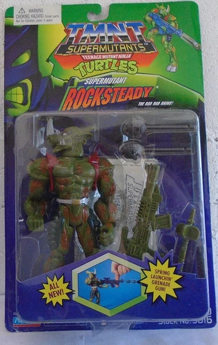 Vintage Teenage Mutant Ninja Turtles Supermutants Rocksteady Playmates 1994 TMNT