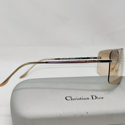 VINTAGE Christian Dior Mini Motard Sunglasses Frames Shield Chrome 00s 90s - Picture 6 of 12