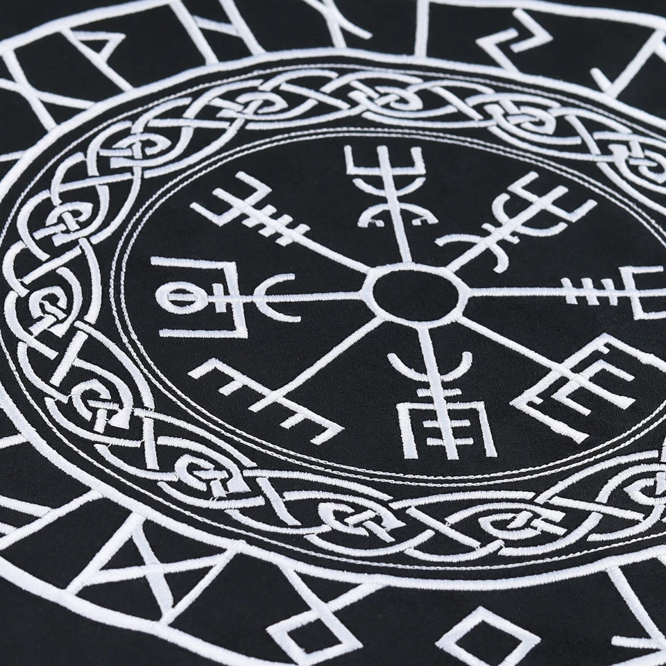 WIKINGER PREMIUM Kissen Vikings Dekokissen mit Runen Zirkel, Mandala - 40x60cm - Bild 3 von 4