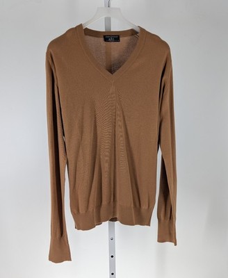 John Smedley for APC Sweater S England Sea Island Cotton V-Neck 