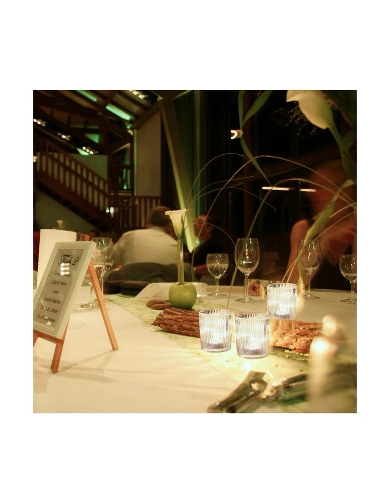 24 Pieces Clear Candle Holder Wedding Centerpieces for Tables, Votive Candle - Image 4 of 4