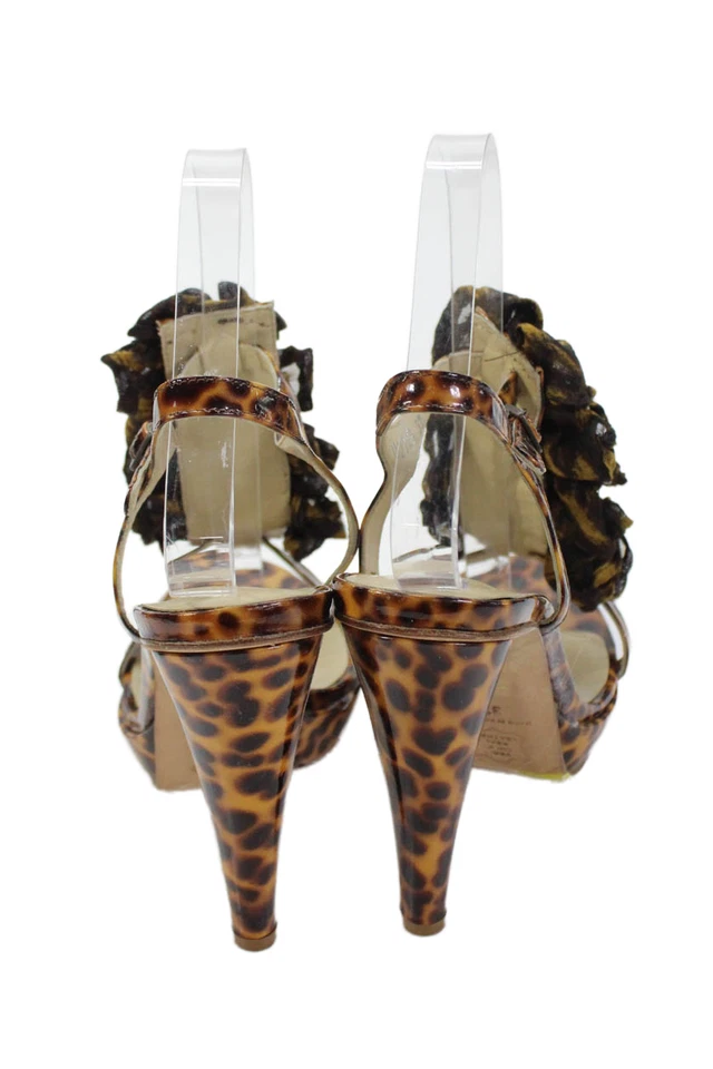 Церемония открытия женщин с оборками деталь с открытым носком платформе каблуки коричневый размер EUR 37 - Изображение 3 из 4