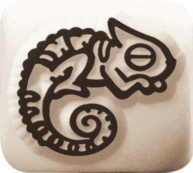 LaDot Stein - "Chameleon" (1,5 x 1,5 cm) - Temporärer Tattoo Stempel - Bild 1 von 6