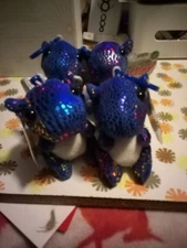 Plushy Buddy 5" Blue Dragon Keychain NWT